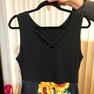 Sunflower Dress Midi XL Floral